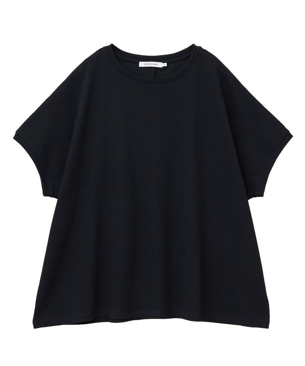 AMERICAN HOLIC ワッフルＡラインプルオーバー Black