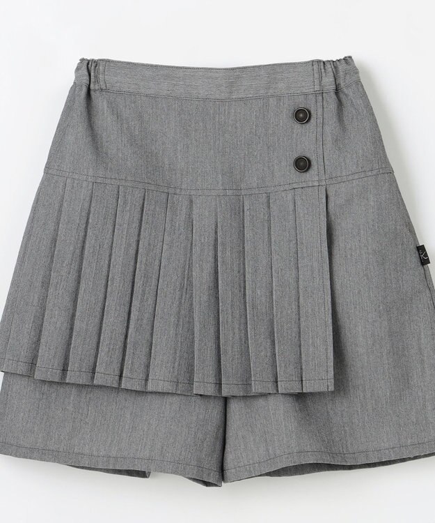 組曲 KIDS 【110-140㎝】プリーツ ショートパンツ グレー