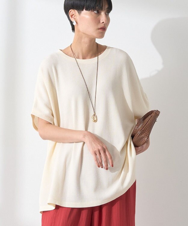 AMERICAN HOLIC ワッフルＡラインプルオーバー Ivory