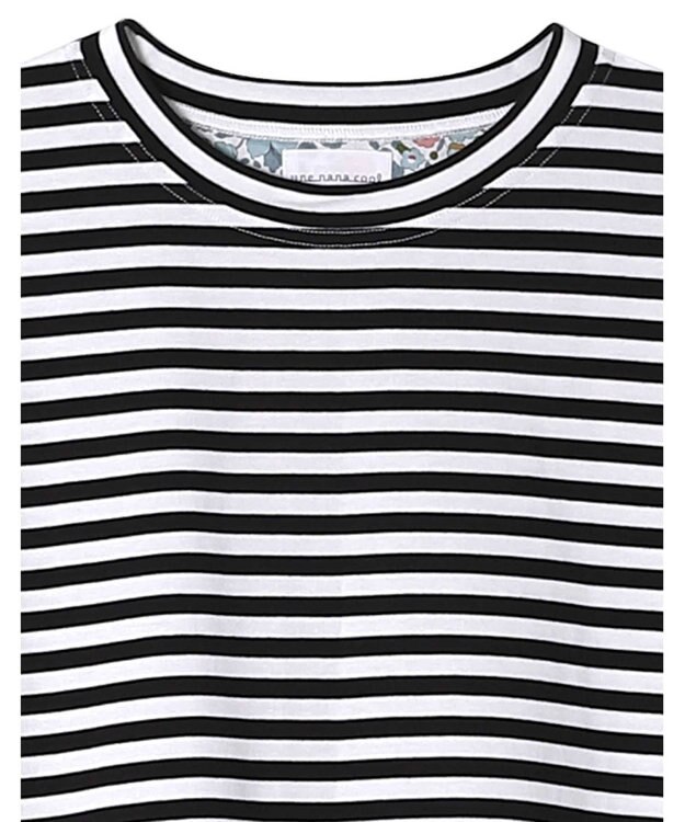 une nana cool MADE WITH LIBERTY FABRIC 綿100％ボーダー 半袖パジャマ BL