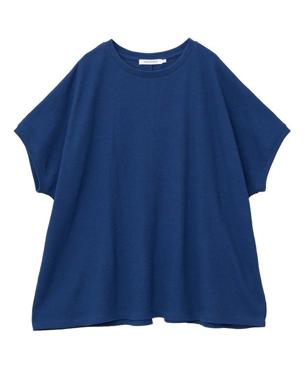 AMERICAN HOLIC ワッフルＡラインプルオーバー Blue