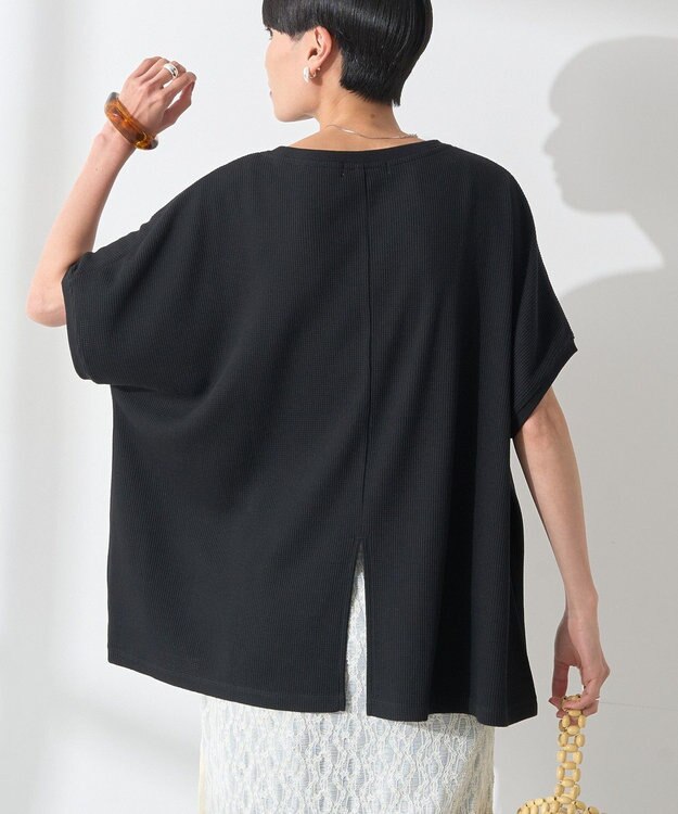 AMERICAN HOLIC ワッフルＡラインプルオーバー Black