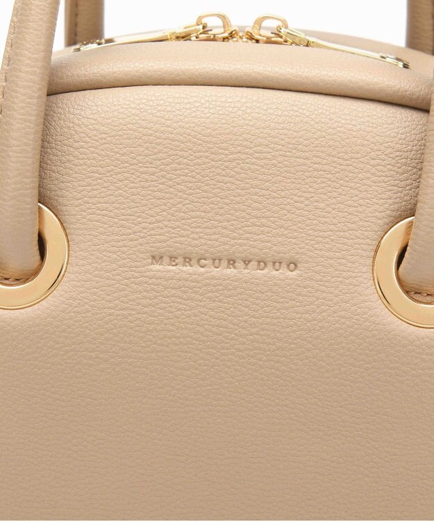 style code 【MERCURYDUO/マーキュリーデュオ】メタルアイレット　ミニボストン ベージュ