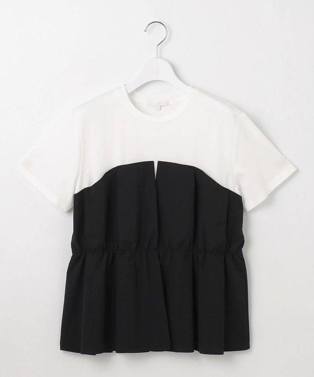 自由区 【洗える】ビスチェコンビ Tシャツ オフ×ブラック