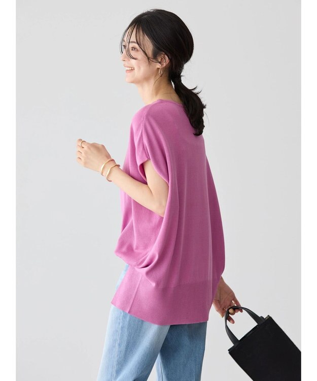 AMERICAN HOLIC 前振りニットフレンチスリーブプルオーバー Pink