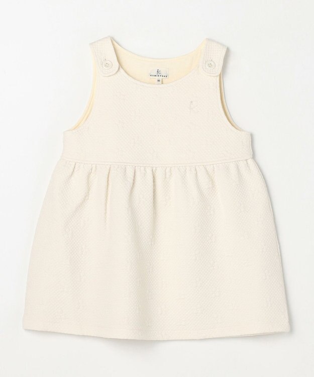 組曲 KIDS 【80-100㎝】フラワーキルトジャンスカ アイボリー