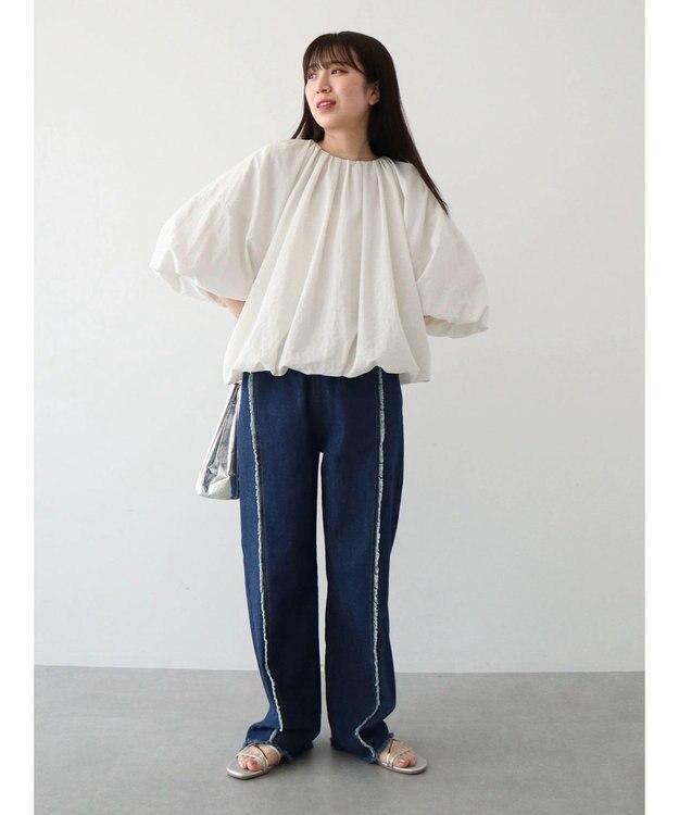 Green Parks ・ELENCARE DUE バルーンブラウス Off White