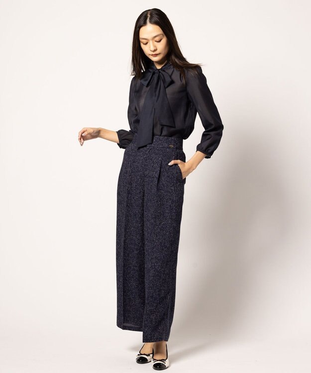 TOCCA 【洗える】MIST TWEED パンツ ネイビー系5