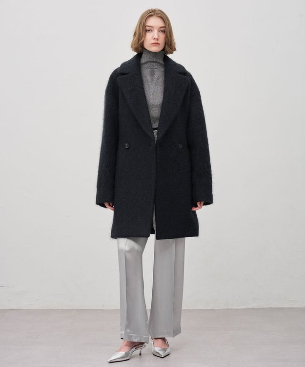 uncrave アセテートヴィンテージサテン ワイドパンツ シルバー