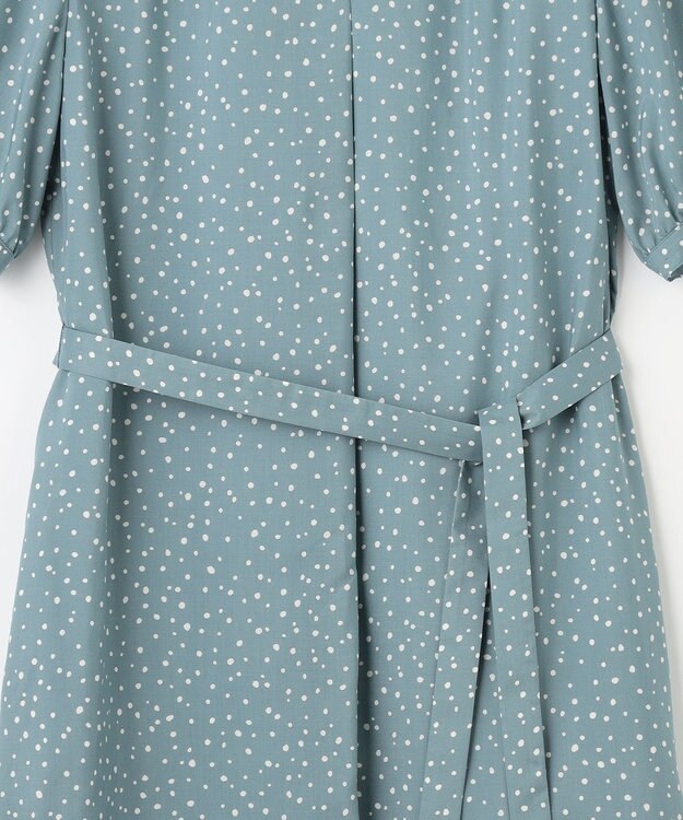 J.PRESS LADIES S 【洗える・イージーケア】スパンローンランダムドット ワンピース スモーキーグリーン系5