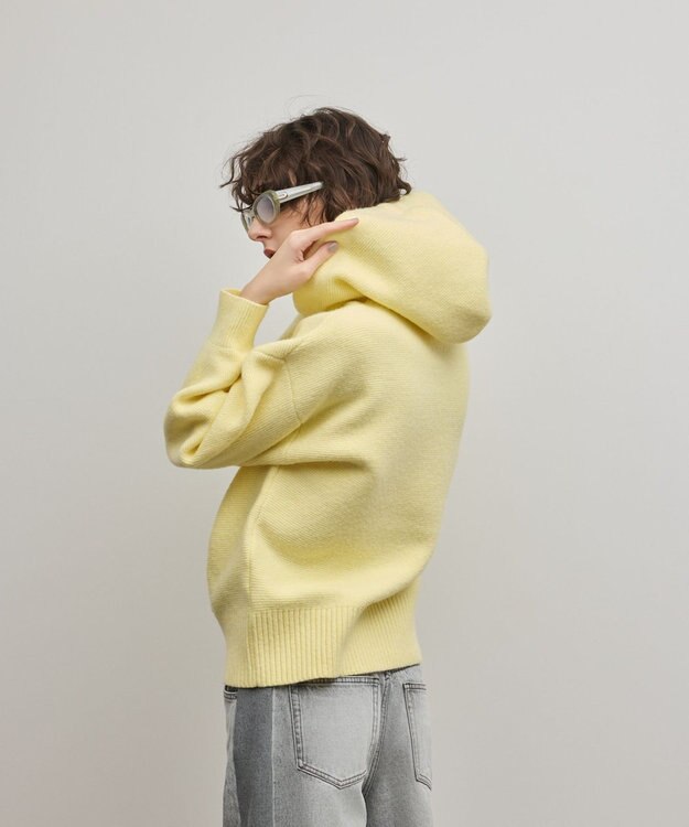 GRACE CONTINENTAL ガーターニットパーカー イエロー