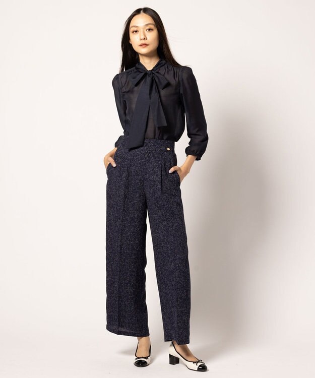 TOCCA 【洗える】MIST TWEED パンツ ネイビー系5