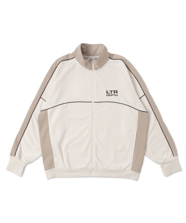 WEGO 【ユニセックス着用ITEM/MLサイズ展開】パイピングトラックジャケット オフホワイト