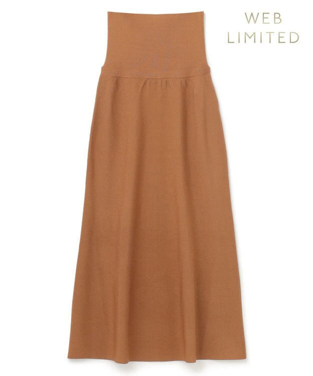 BEIGE， 【WEB限定】KINABALU / ニットスカート Camel