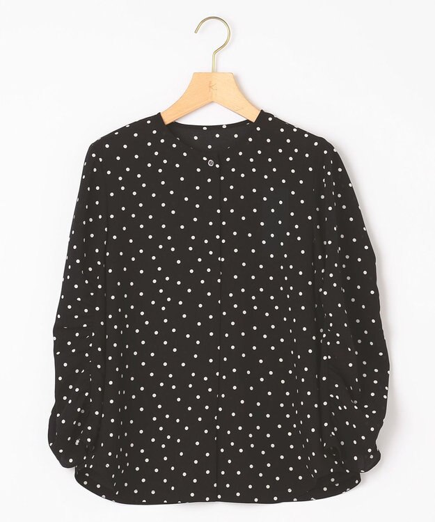 組曲 L ドットジョーゼットプリント ブラウス ブラック系5