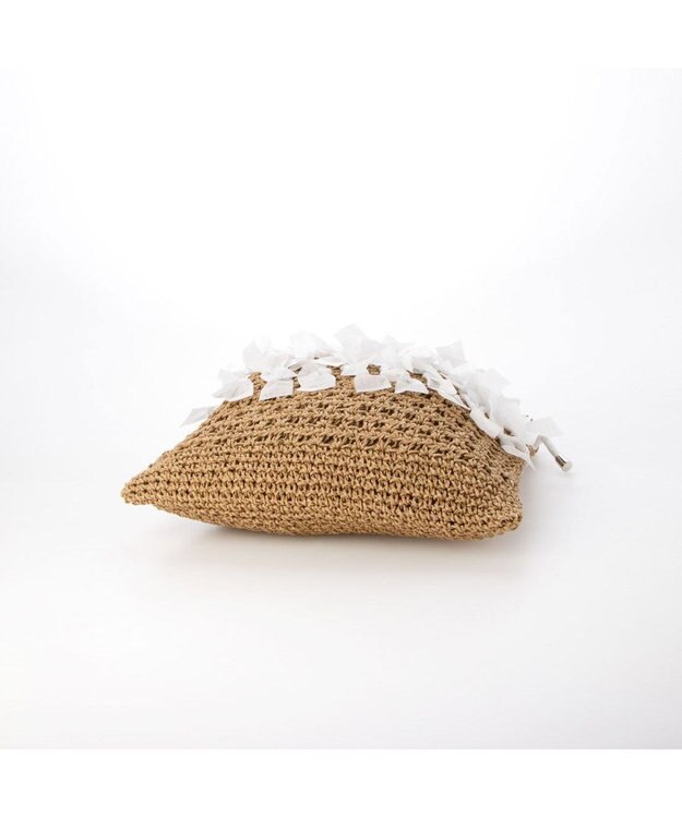 UNBILLION カシュカシュ cachecache / ペーパー手編みリボントート ホワイト