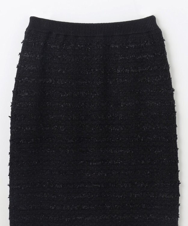 GRACE CONTINENTAL ラメツイードニットスカート ブラック
