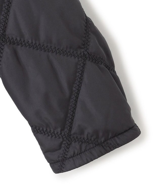 ICB L 【リバーシブル着用可能】 ラミネートパイルキルト ミドル丈コート チャコール系