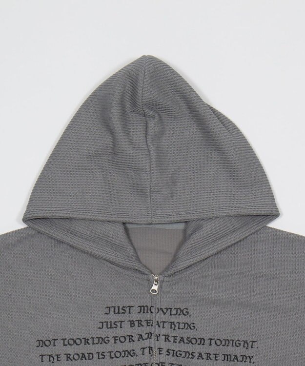 WEGO 【ユニセックス着用ITEM】メッシュZIPパーカー グレー