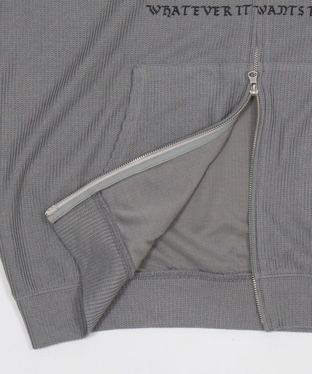 WEGO 【ユニセックス着用ITEM】メッシュZIPパーカー グレー