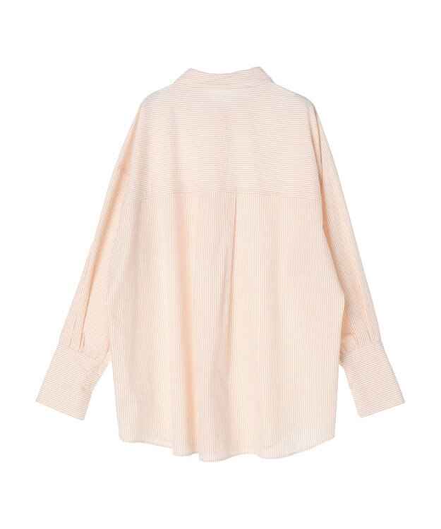 earth music&ecology サッカーストライプボーイズライクシャツ Orange