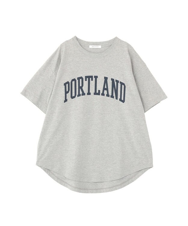 AMERICAN HOLIC PORTLAND裾ラウンドTシャツ Light Gray Mixture