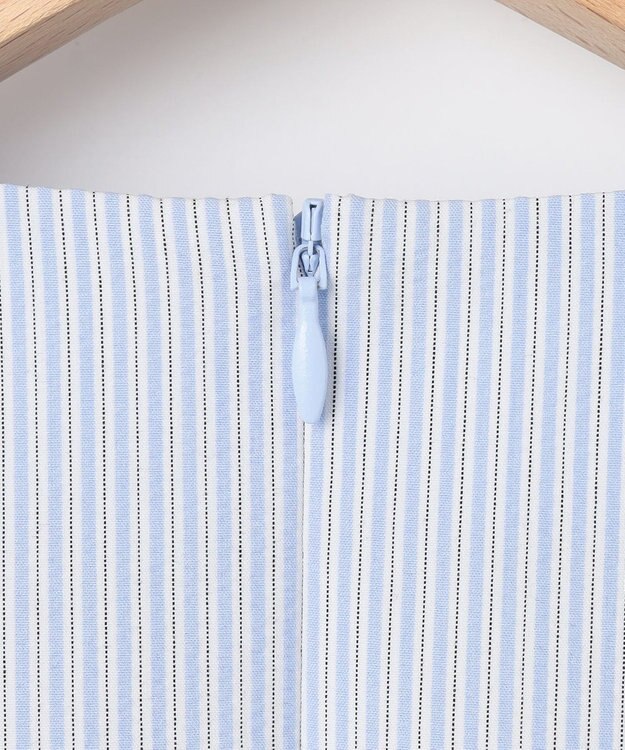 組曲 ドライタッチペプラム ブラウス ブルーストライプ系1