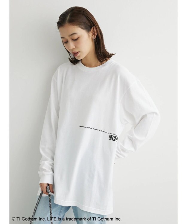 Green Parks ＬＩＦＥ　フォトプリントロングＴシャツ Black