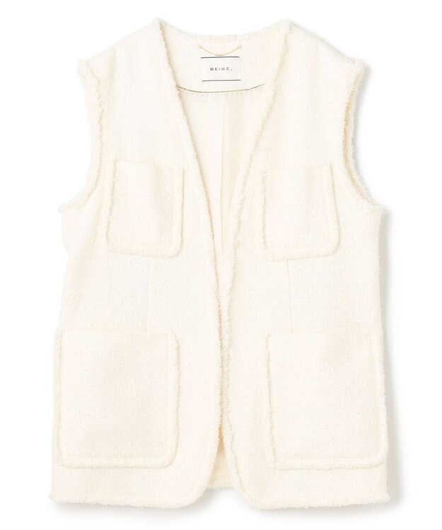 BEIGE， DAHLIA / ツイードジレ Ecru