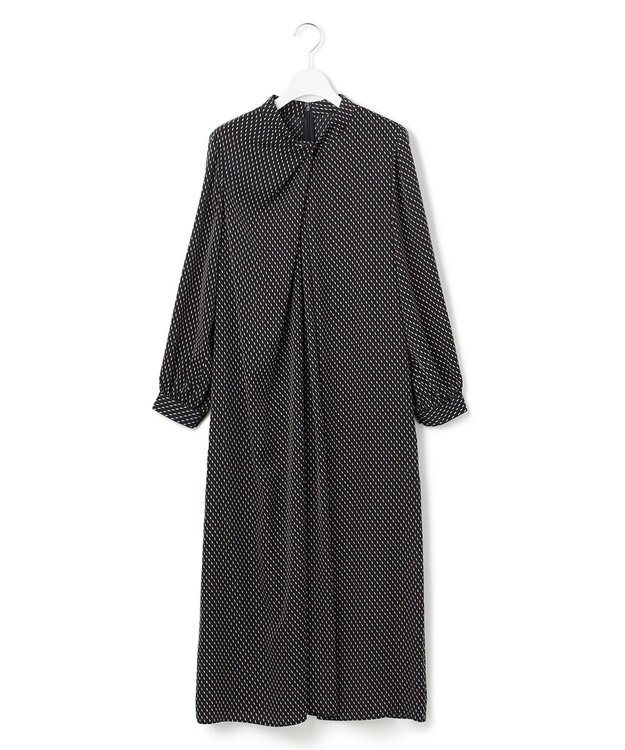 23区 S 【洗える】グラデーションドットプリント ワンピース ネイビー系