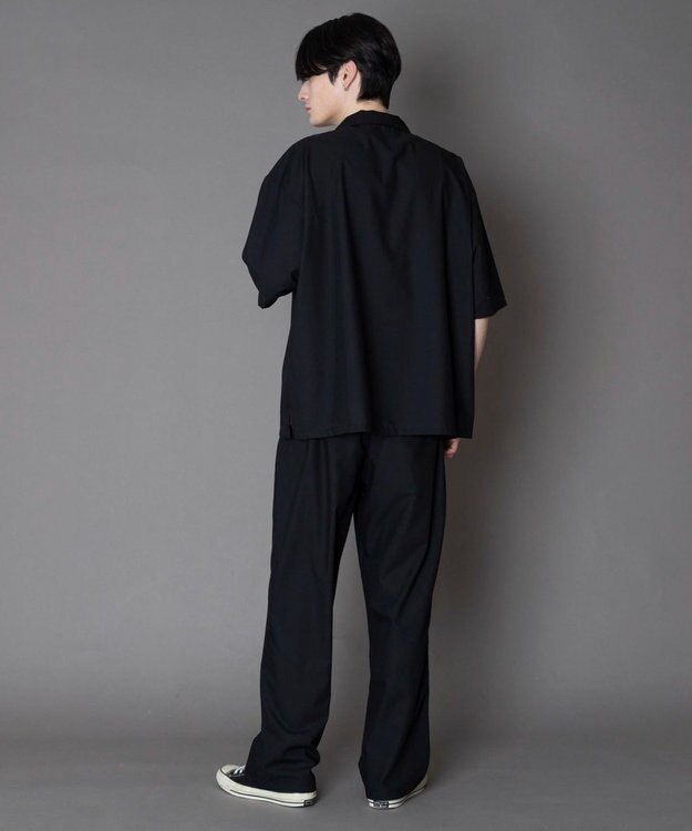 WEGO 【セットアップ対応】TRオープンカラーシャツ（SS） ブラック