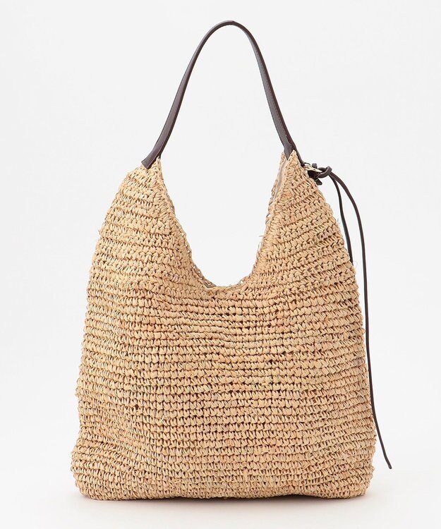 自由区 ラフィアワンショルダー バッグ ベージュ系