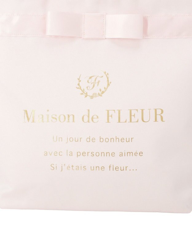 Maison de FLEUR ブランドロゴフリルハンドルトートMバッグ Pink