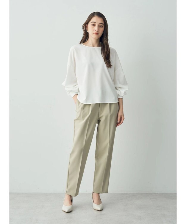 YECCA VECCA タックテーパードパンツ② Black