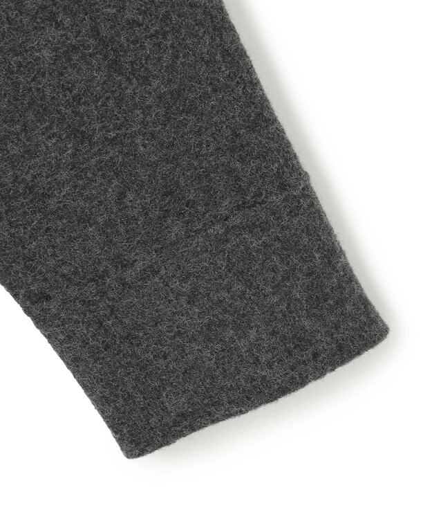 ICB ミルドウール ニットブルゾン チャコール系