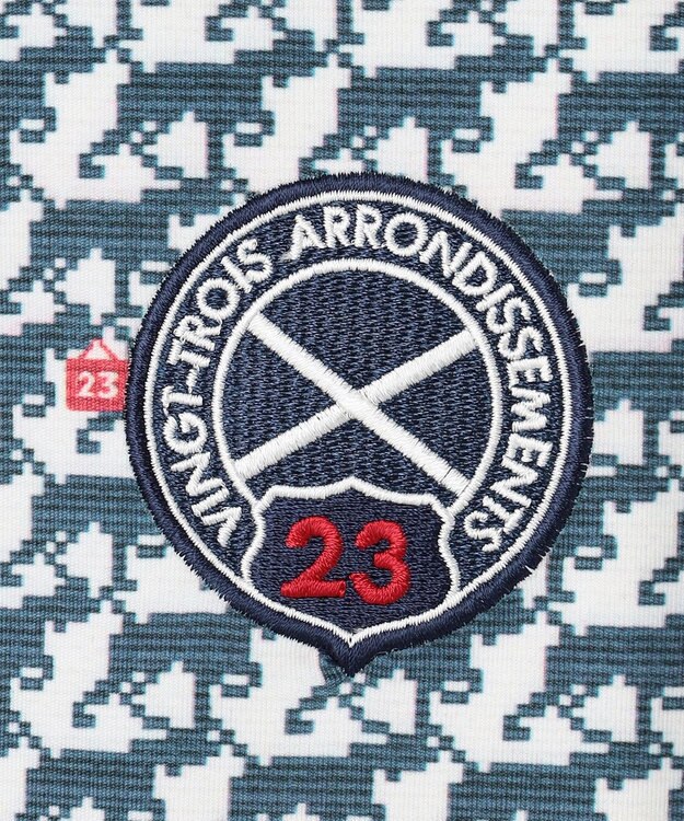 23区GOLF 【WOMEN】【吸水速乾/UVカット】ハンタードッグ柄シャツ ホワイト系5