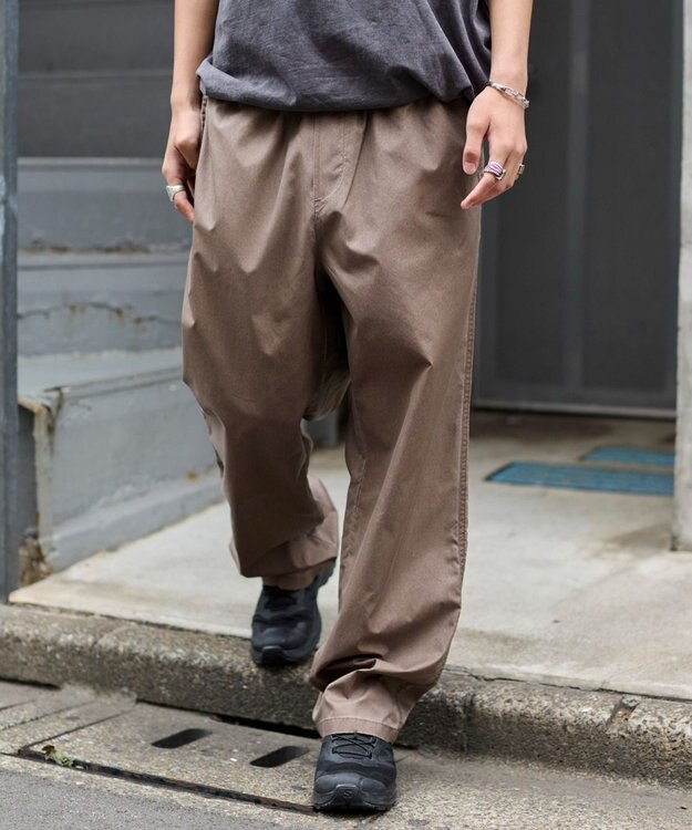 WEGO 【ウエストゴム/ドライ/速乾/MLサイズ展開】ピグメントDRYイージーパンツ ブラウンその他