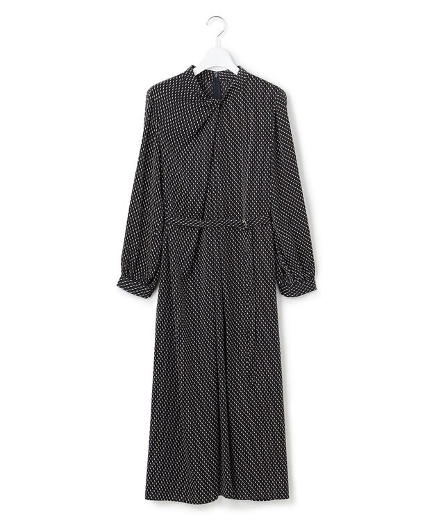 23区 S 【洗える】グラデーションドットプリント ワンピース ネイビー系