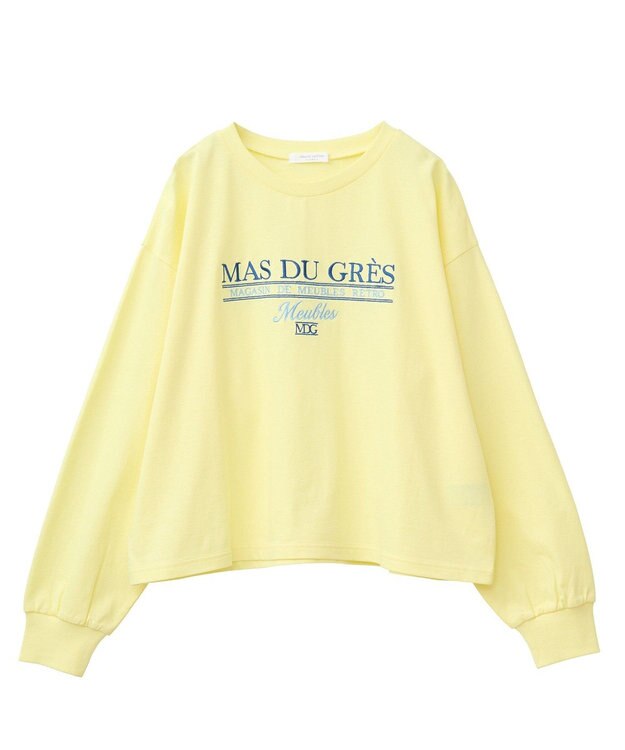 Green Parks 刺繍ロゴクロップドＴシャツ Yellow