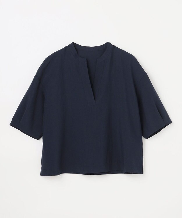 ANY 楽映えスキッパーブラウス ネイビー