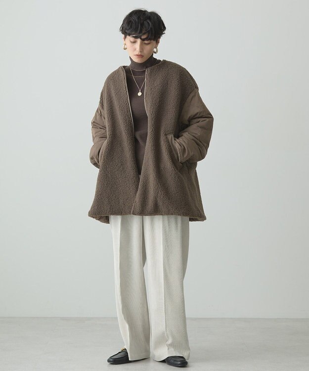 AMERICAN HOLIC 軽ポカ２ＷＡＹリバーシブルキルトアウター Mocha