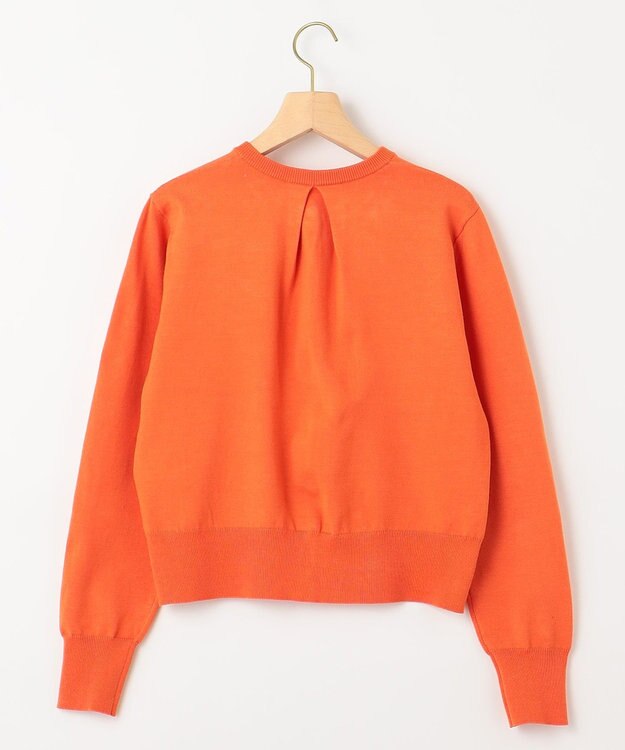 組曲 【洗える・6色展開】Elenaベーシックニット カーディガン オレンジ系