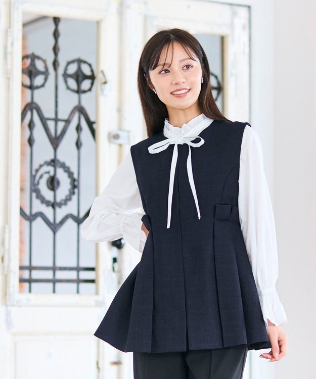 Feroux ペプラム タックジレ ネイビー系