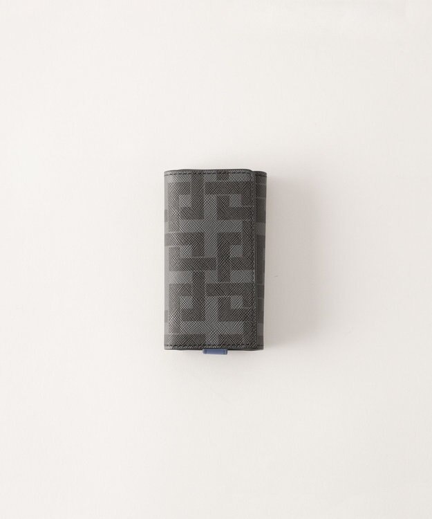 MIYABIYA La quoh with kirakaracho 角つなぎ プリントレザー キーケース 玄（ブラック）