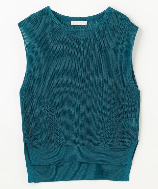 ANY L ギマノースリーブニット ピーコック