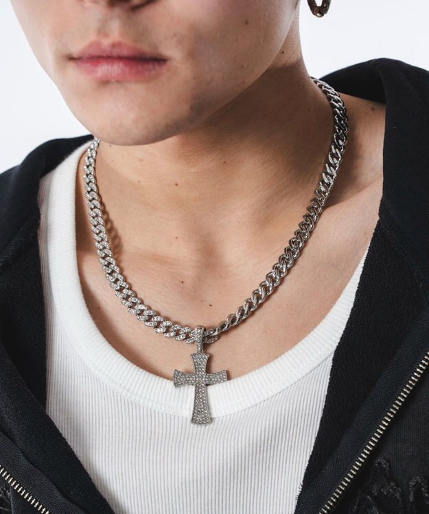 WEGO Mモチーフラインストーンネックレス 柄3