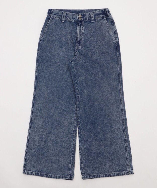 WEGO ローライズバギーフレアデニムパンツ デニム中濃加工色