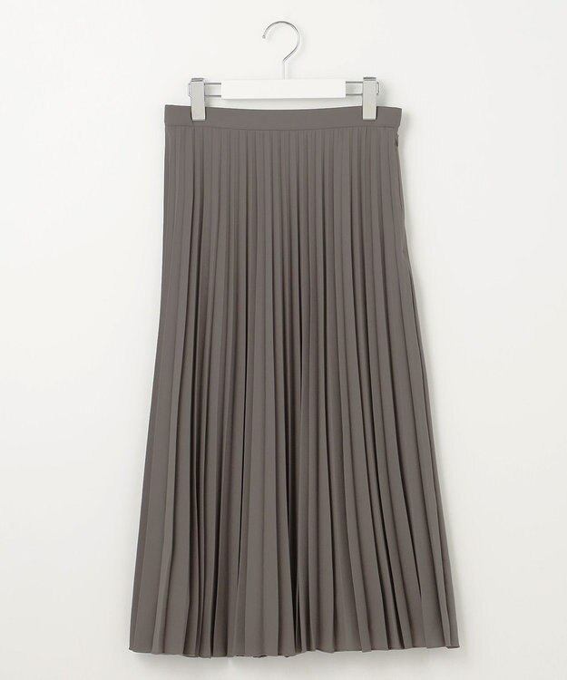 J.PRESS LADIES L 【洗える】ノルディス2wayジョーゼット プリーツ スカート モカ系