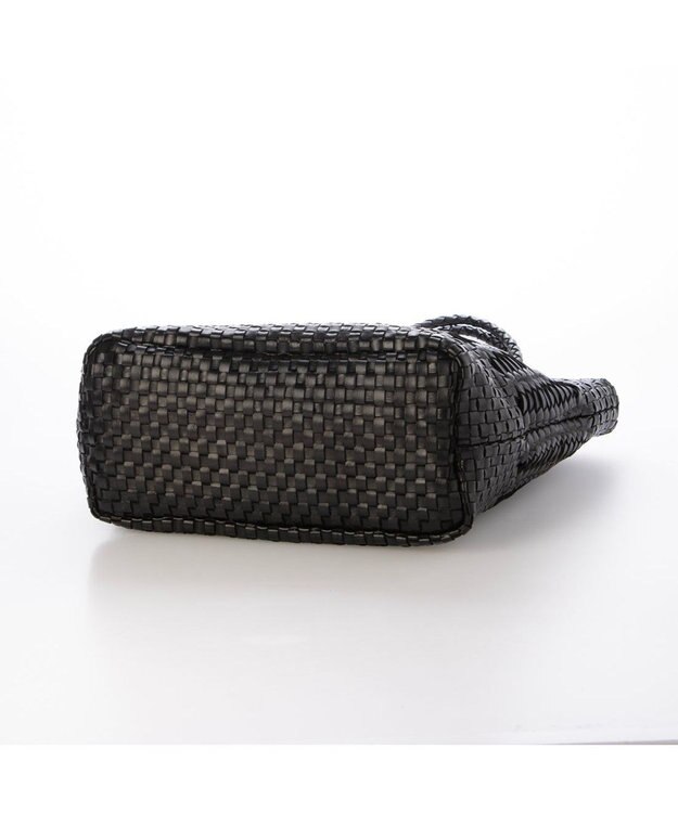 UNBILLION ペルケ perche / 牛革メッシュ編みトートL ブラック