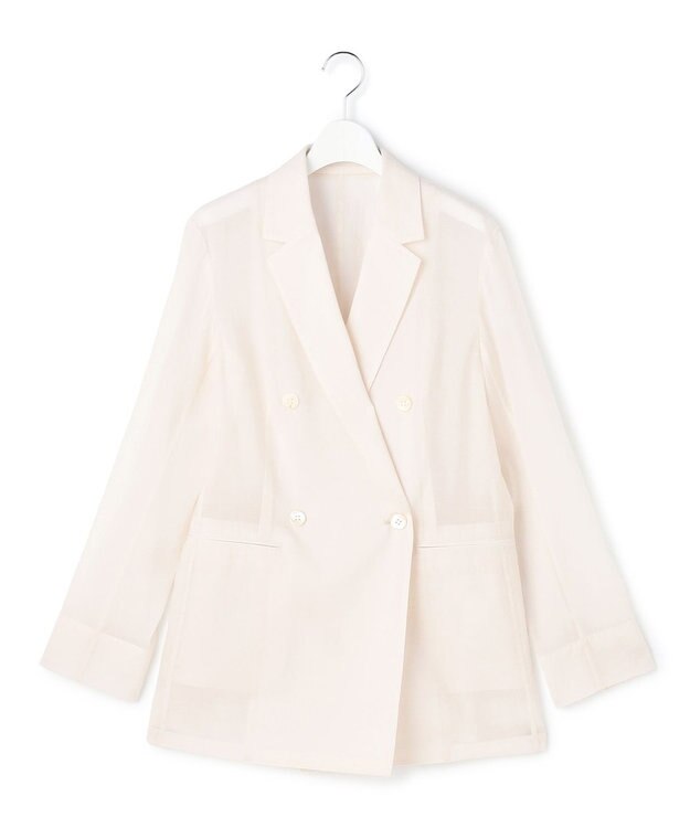 23区 【先行予約】ナイロンコットンシアーボイル ダブルジャケット ベージュ系